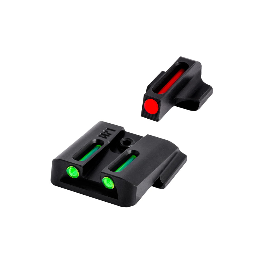 Fiber-Optic Front and Rear Handgun Sights