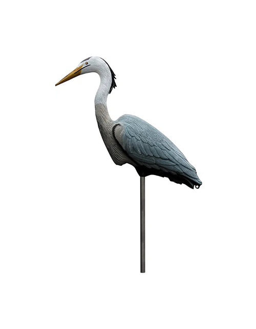 Load image into Gallery viewer, Great Blue Heron Hunting Decoy, Includes Metal Stake
