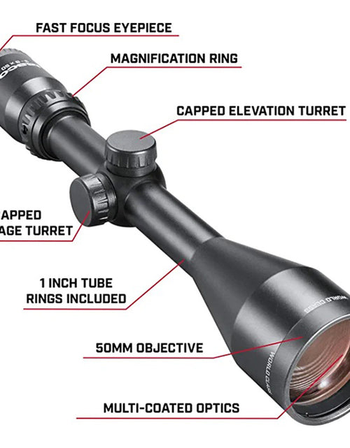 Load image into Gallery viewer, Hunting Riflescope 3-9x50 30/30 Duplex w/Rings
