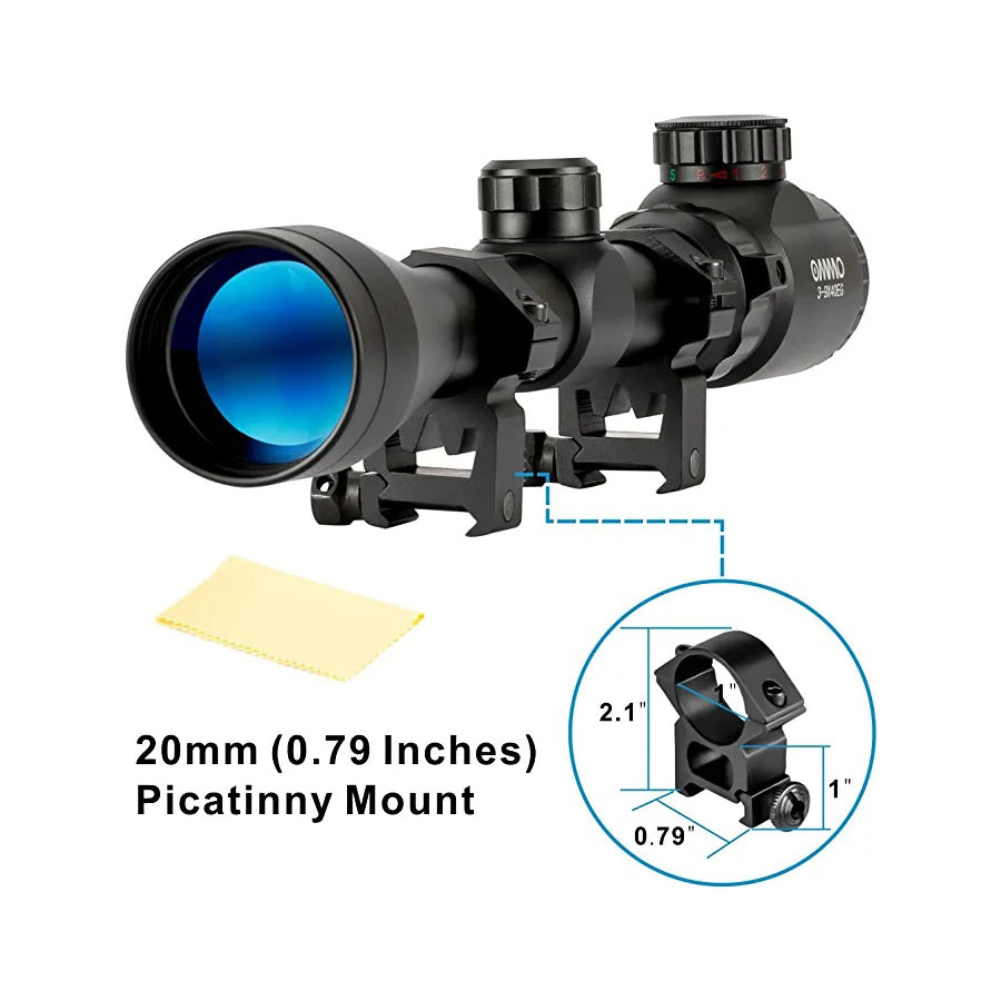 OMMO 3-9X40 Hunting Rifle Scope