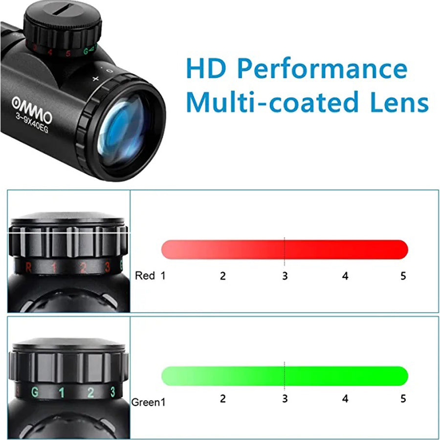 OMMO 3-9X40 Hunting Rifle Scope